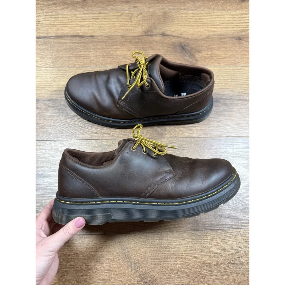 Dr. Martens Crewson Lo Brown Leather‎ Oxford Shoes Mens 12 US SoftWair Comfort